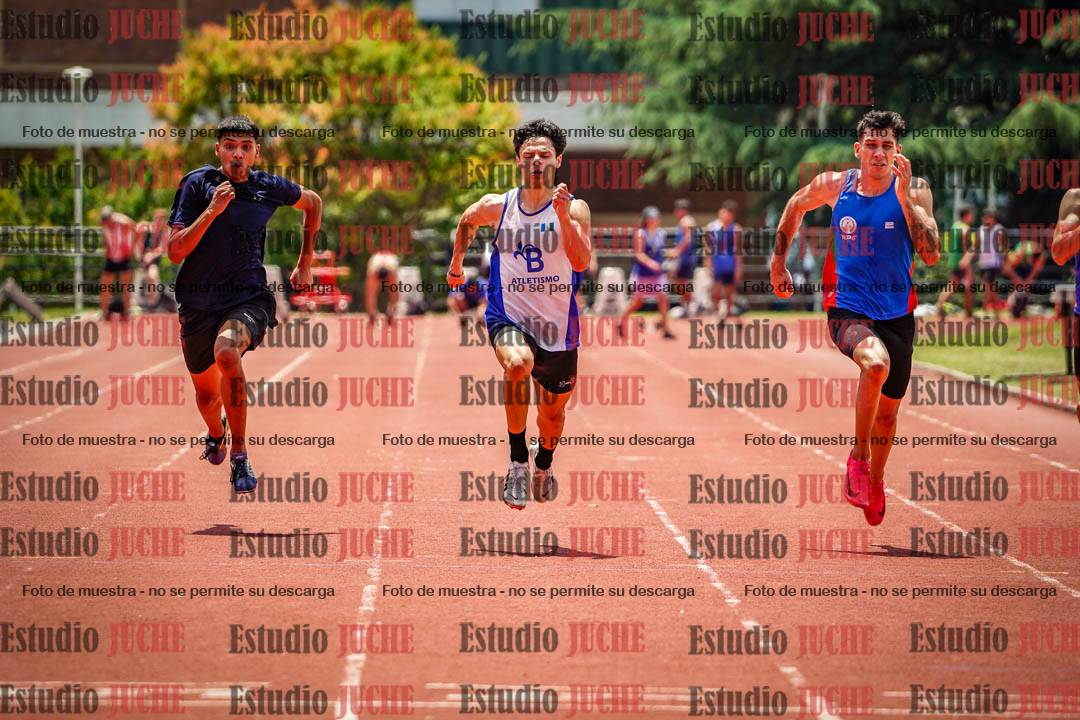 Fotos de los 100 m llanos de varones