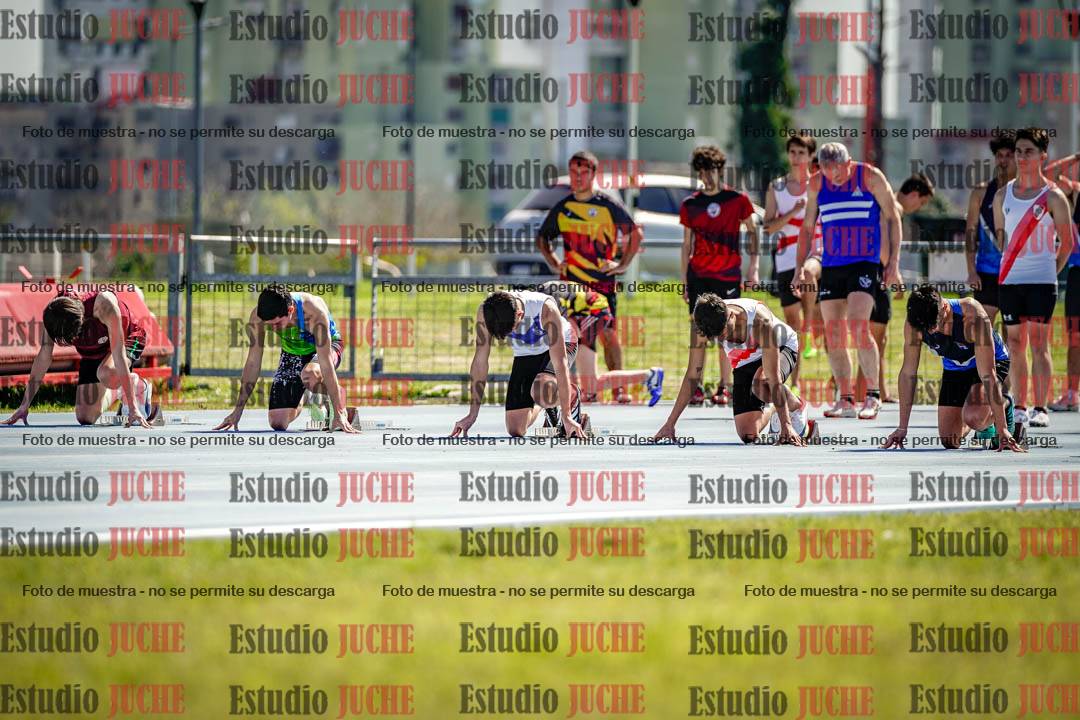 Fotos de los 100 m llanos de varones