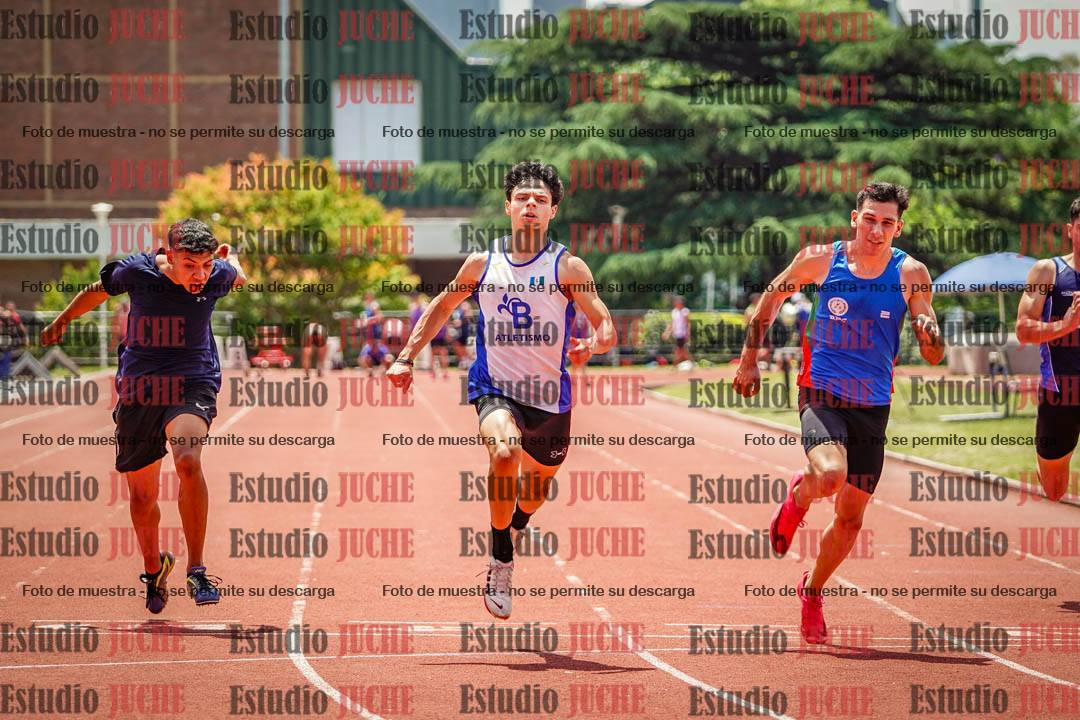 Fotos de los 100 m llanos de varones
