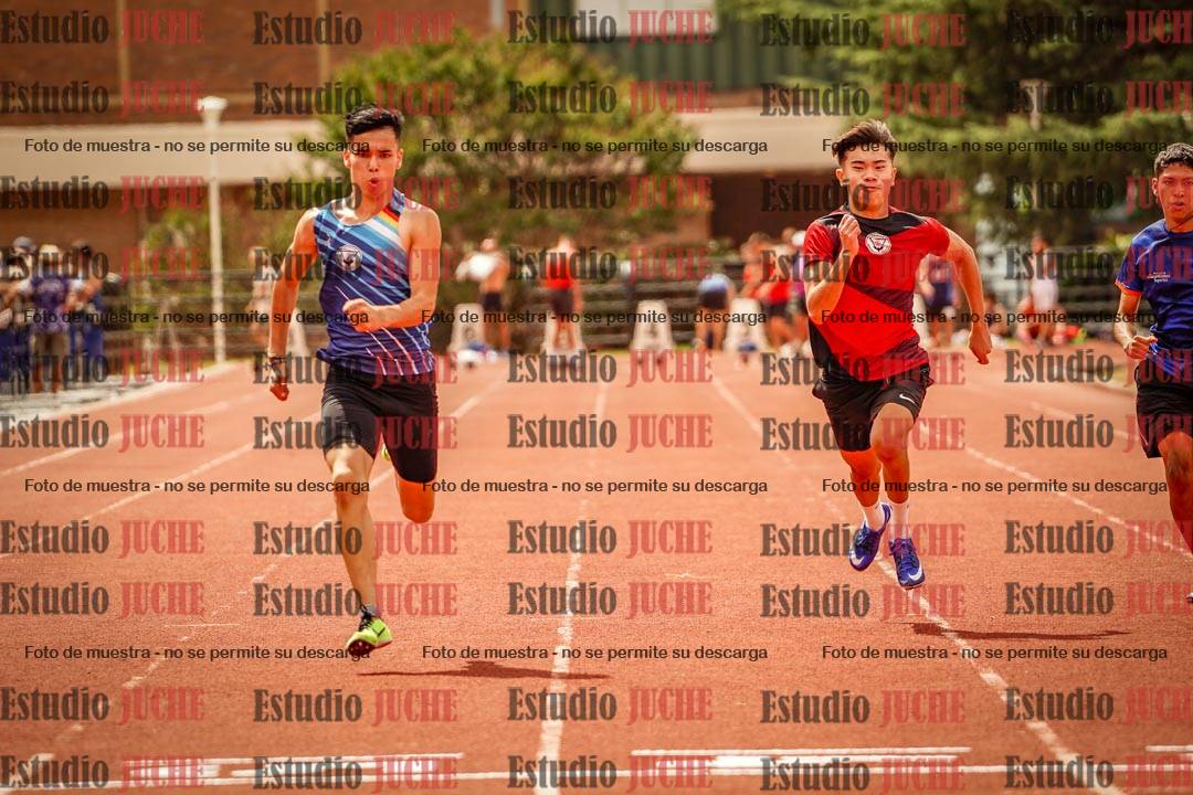 Fotos de los 100 m llanos de varones