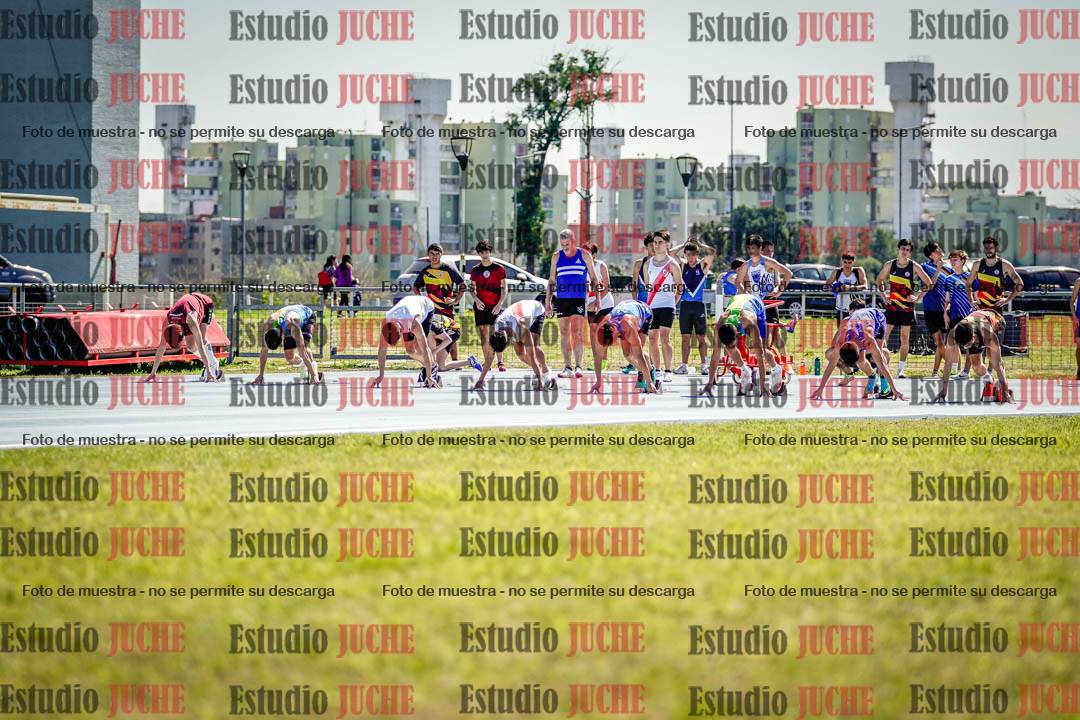 Fotos de los 100 m llanos de varones