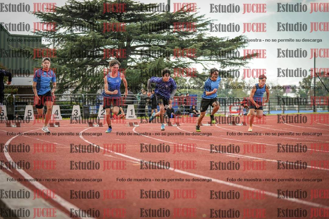 Fotos de los 100 m llanos de varones