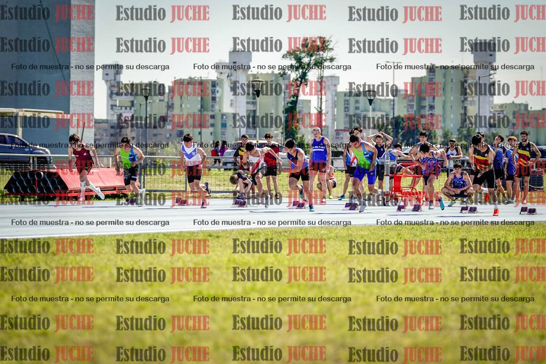 Fotos de los 100 m llanos de varones