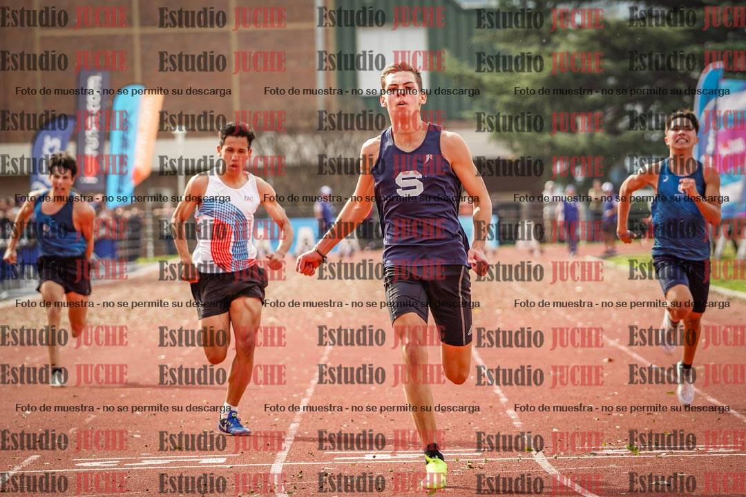 Fotos de los 100 m llanos de varones - decatlón 1