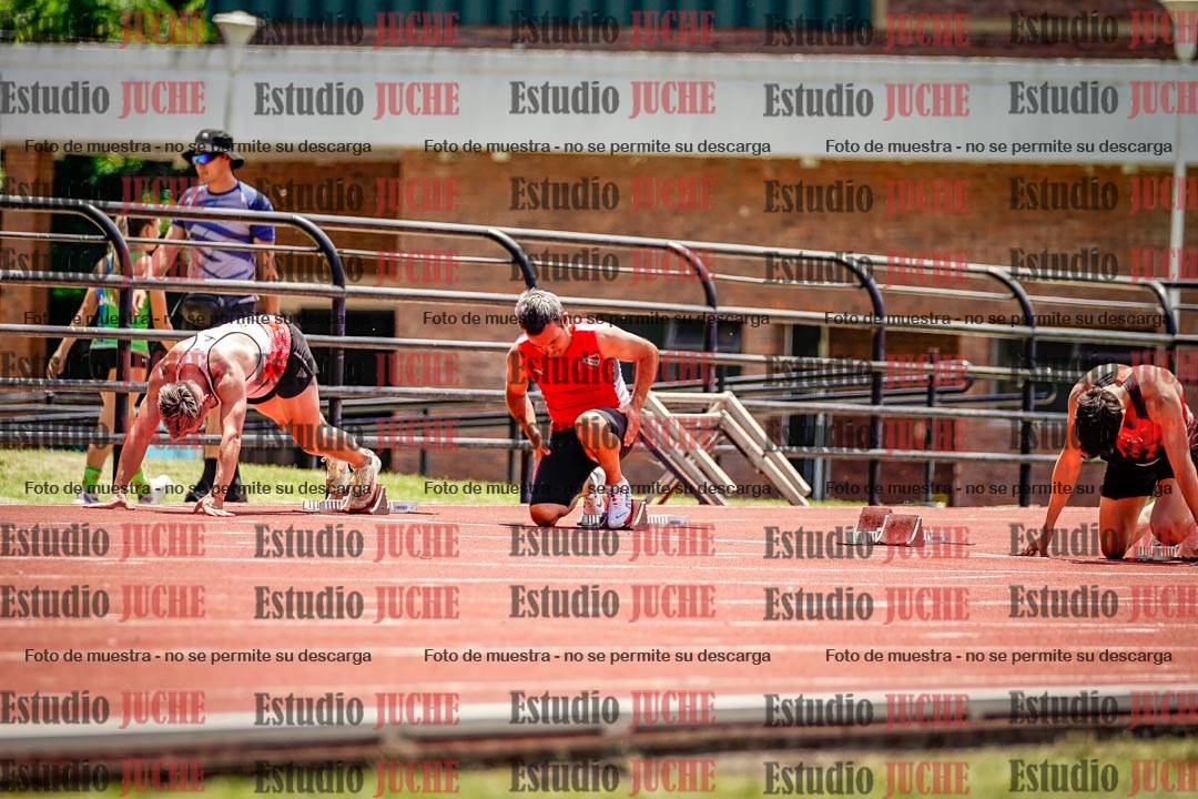 Fotos de los 100 m llanos de varones