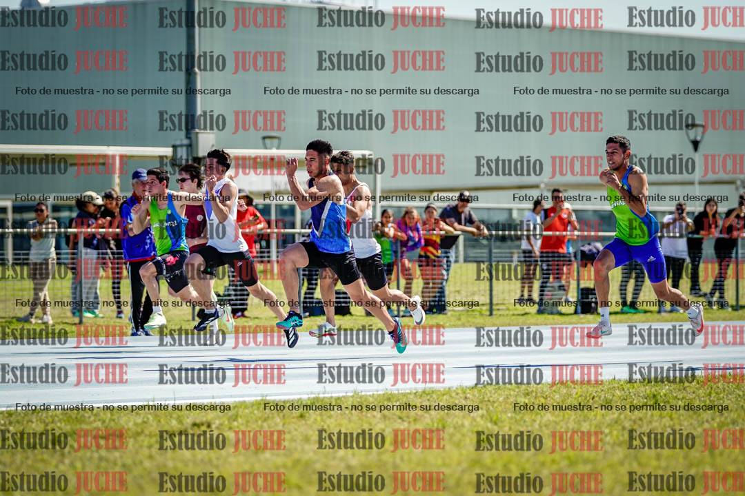 Fotos de los 100 m llanos de varones