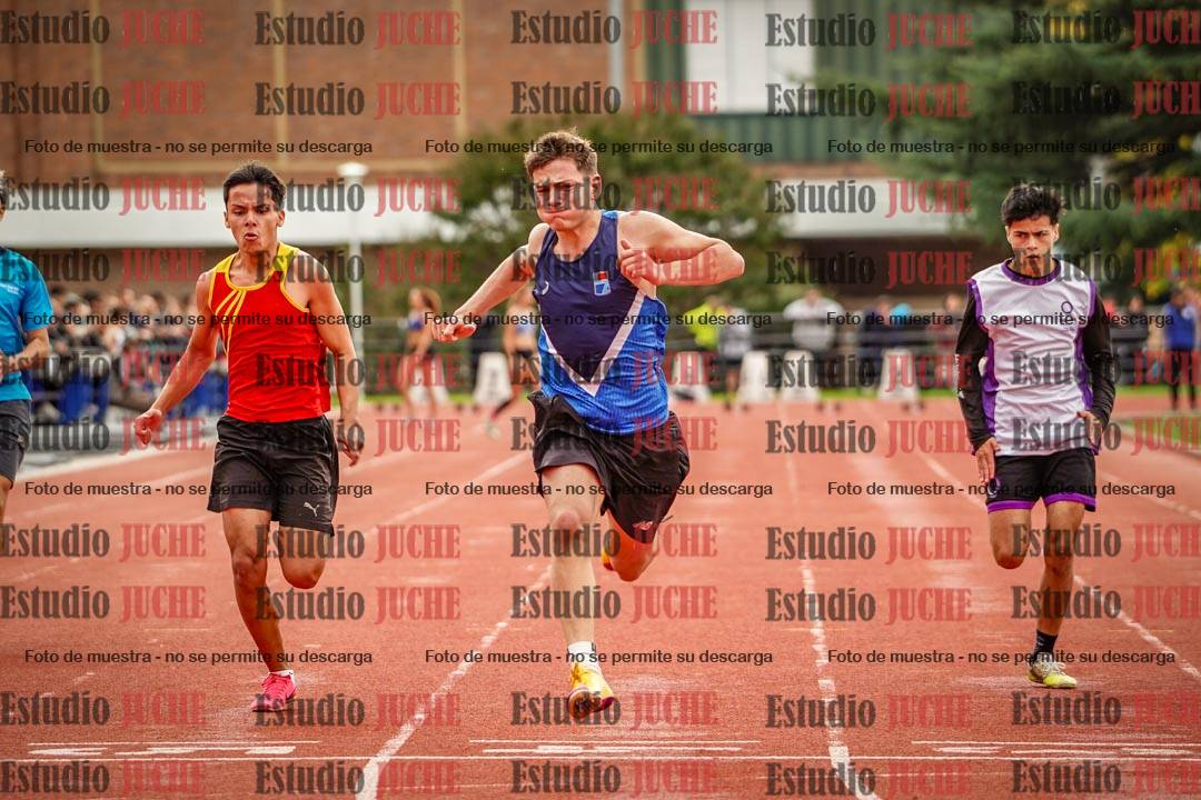 Fotos de los 100 m llanos de varones
