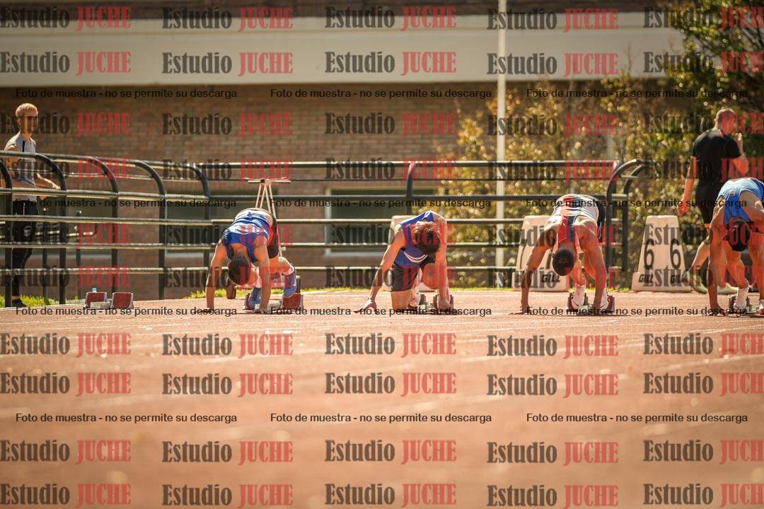 Fotos de los 100 m llanos de varones