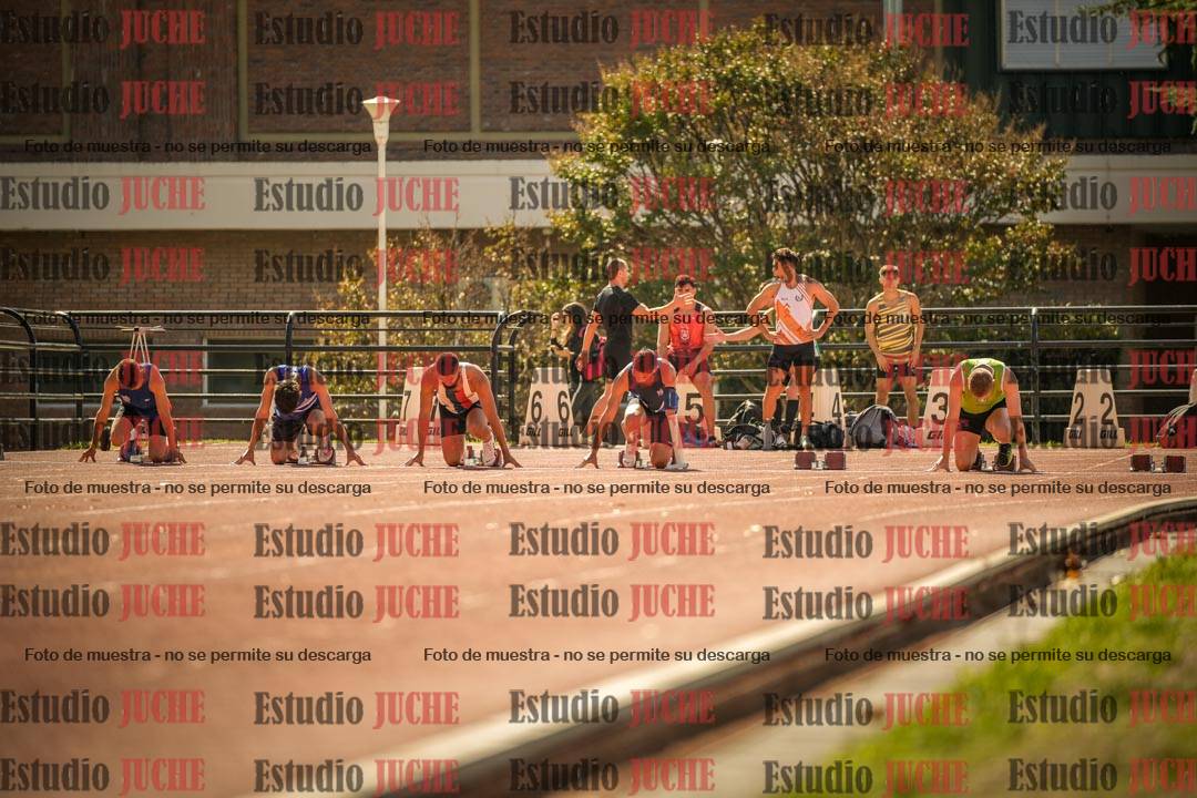 Fotos de los 100 m llanos de varones