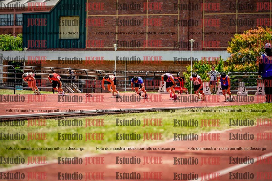 Fotos de los 100 m llanos de varones