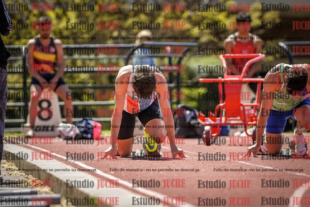 Fotos de los 100 m llanos de varones