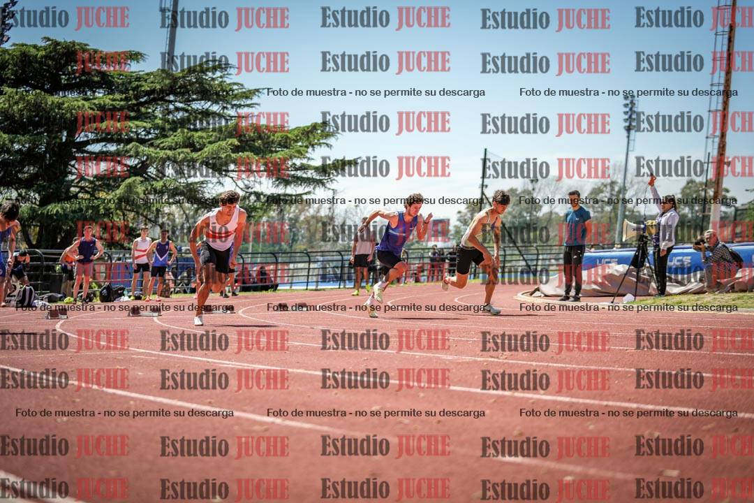 Fotos de los 100 m llanos de varones
