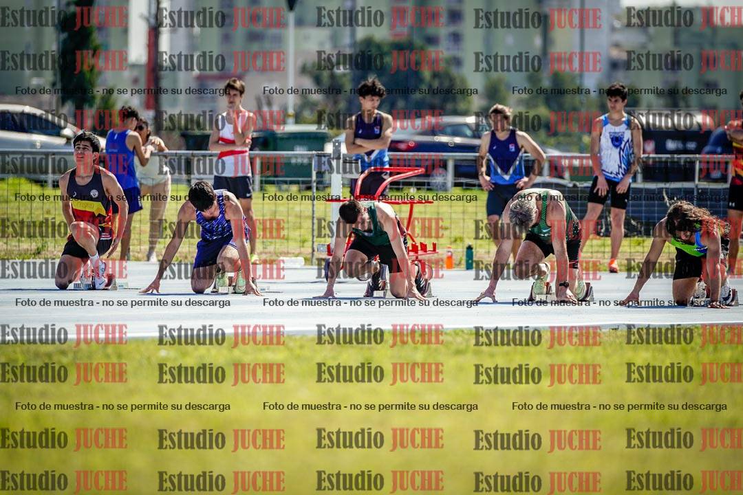 Fotos de los 100 m llanos de varones