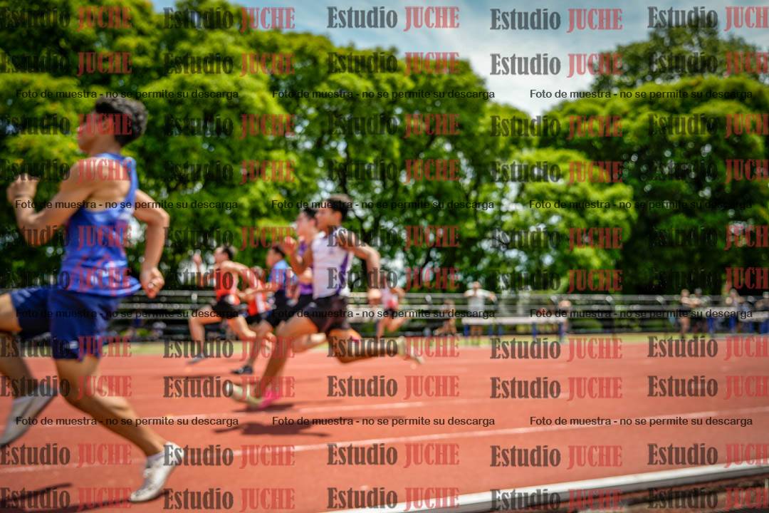 Fotos de los 100 m llanos de varones