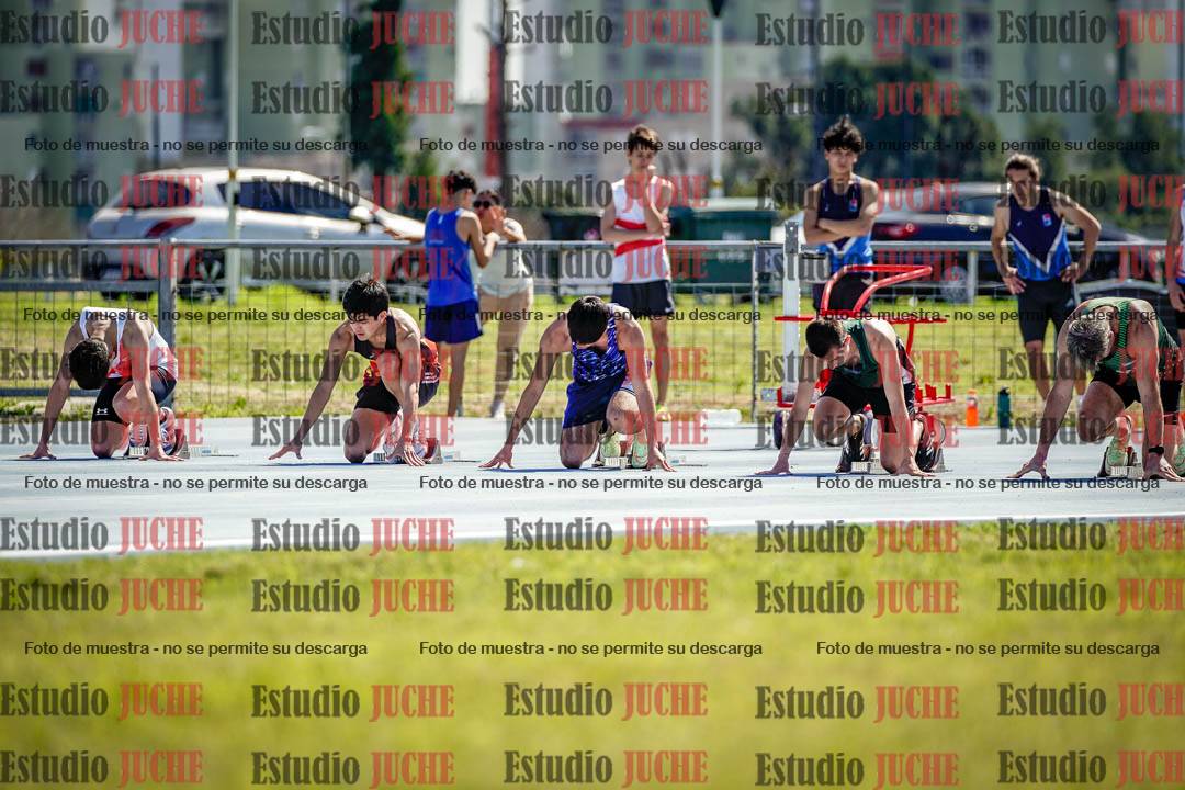 Fotos de los 100 m llanos de varones