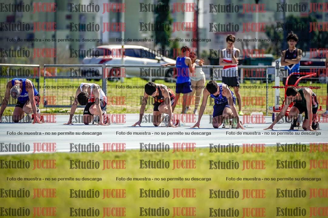 Fotos de los 100 m llanos de varones