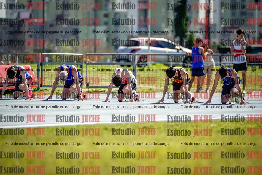 Fotos de los 100 m llanos de varones