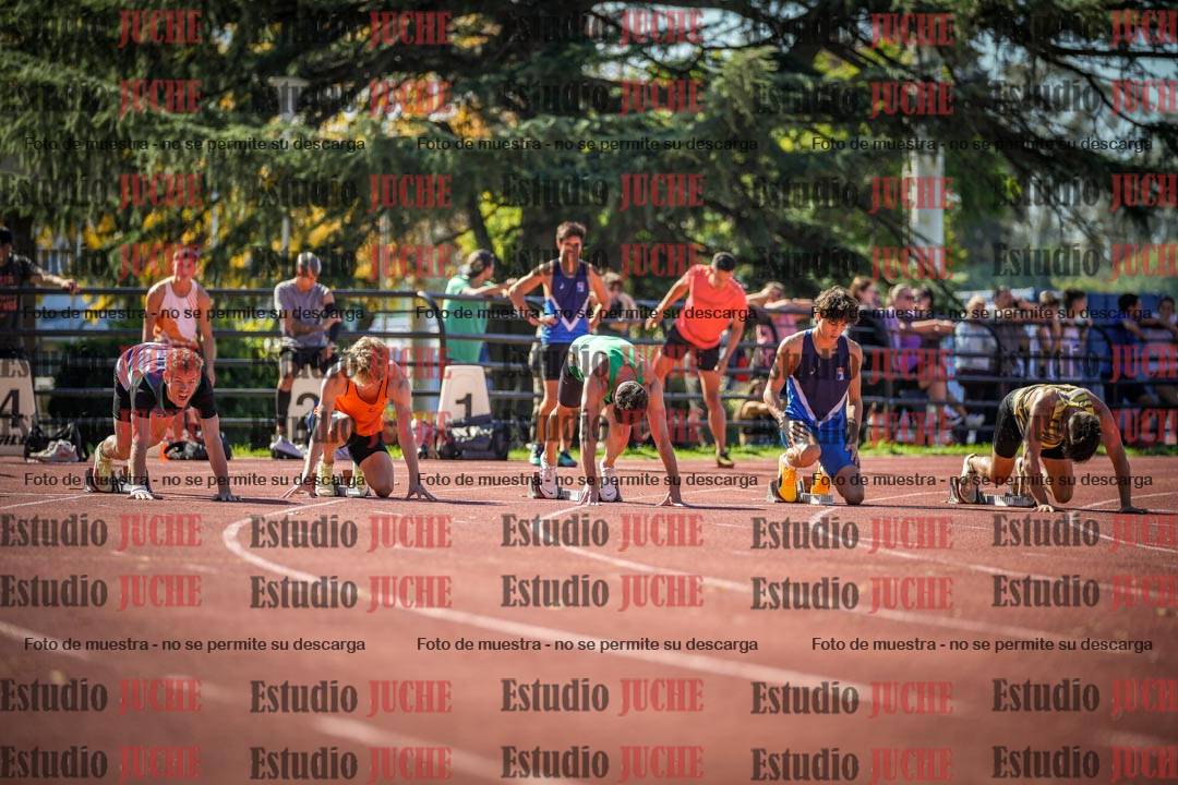 Fotos de los 100 m llanos de varones