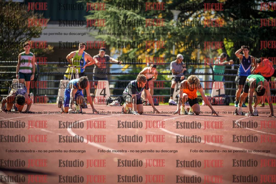 Fotos de los 100 m llanos de varones