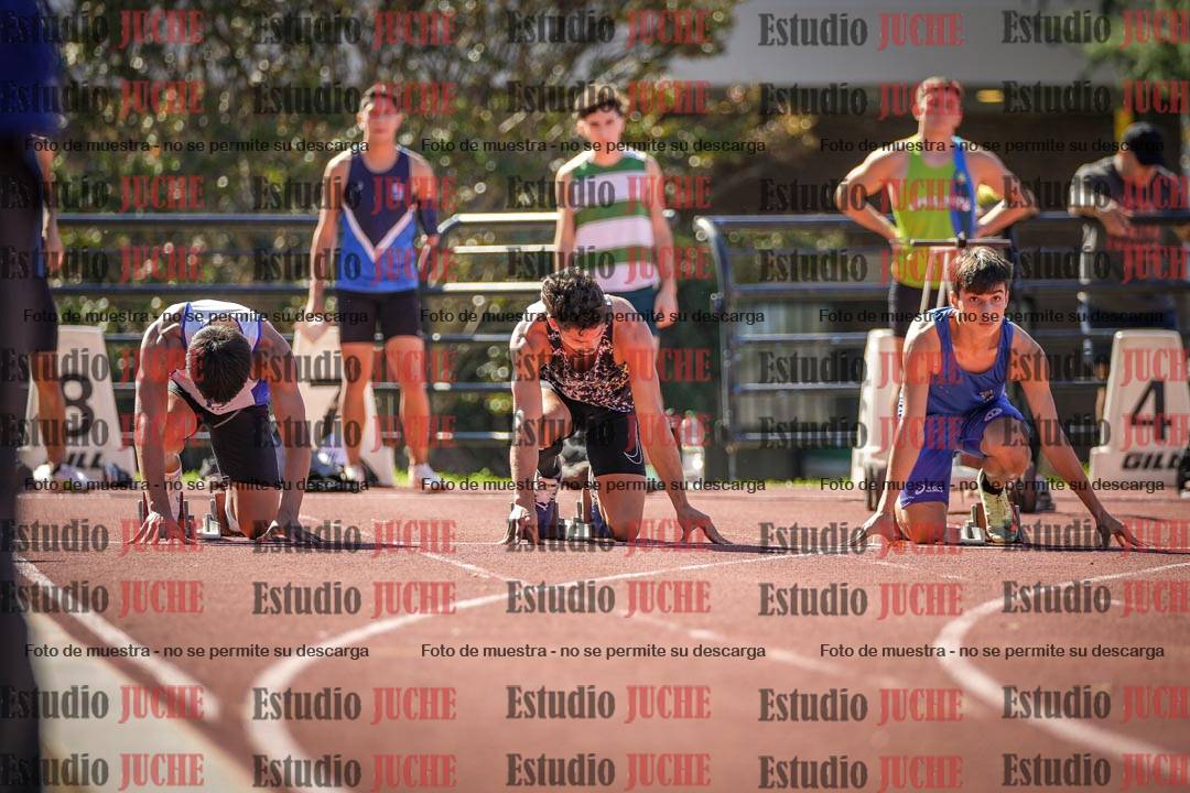 Fotos de los 100 m llanos de varones
