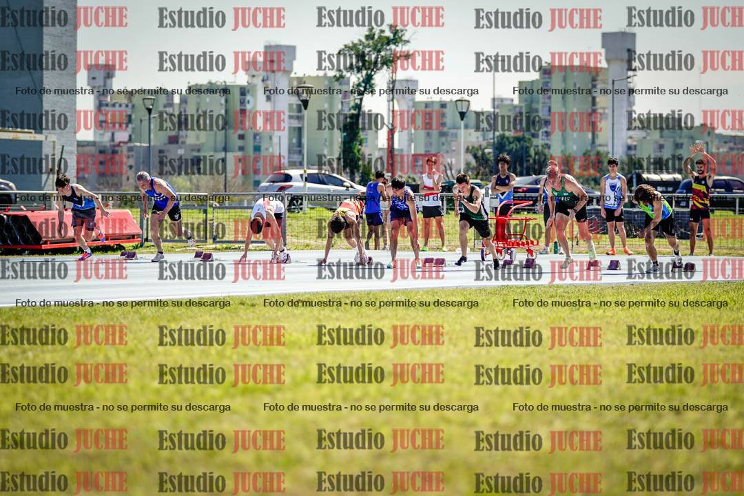 Fotos de los 100 m llanos de varones