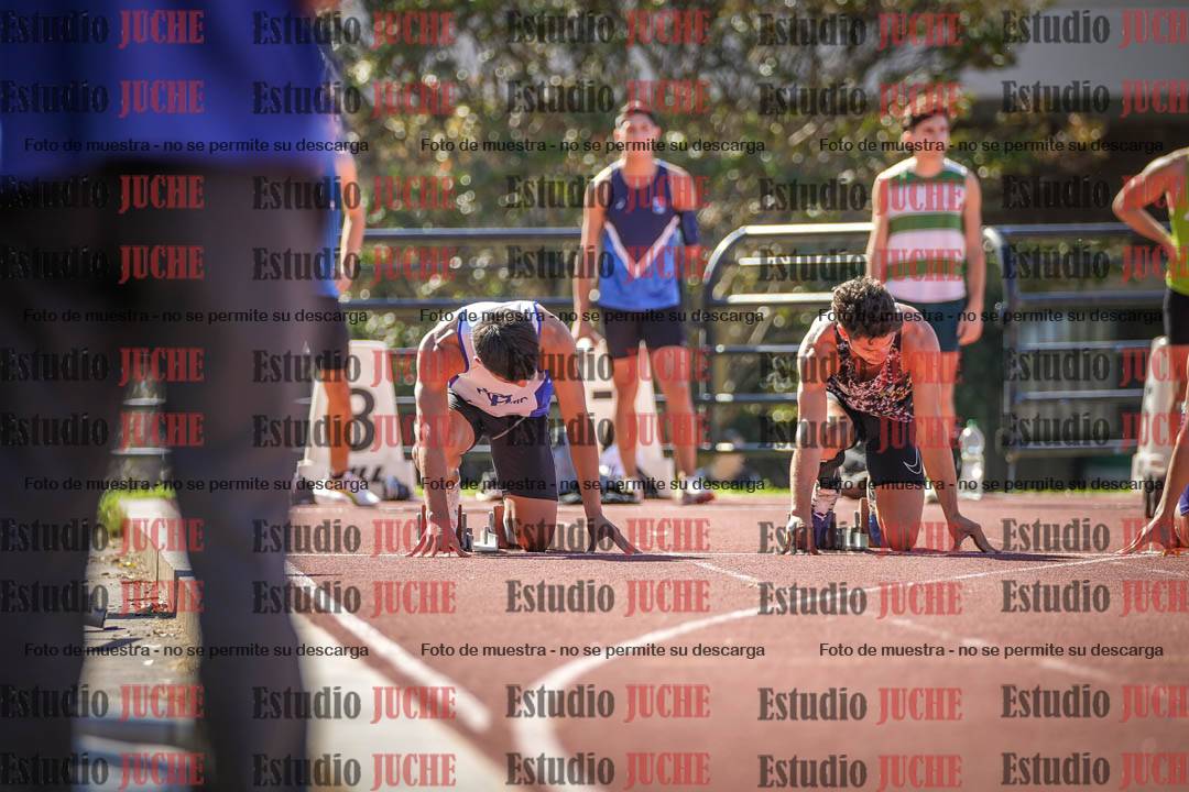 Fotos de los 100 m llanos de varones