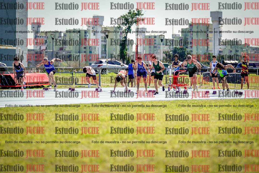 Fotos de los 100 m llanos de varones