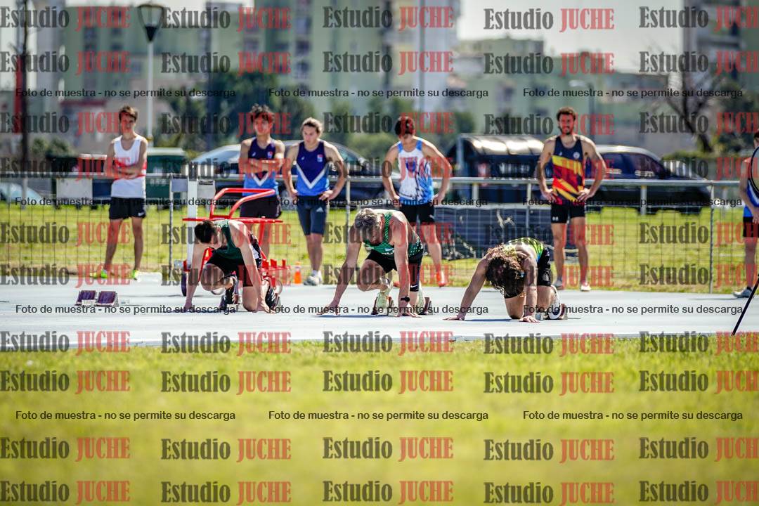 Fotos de los 100 m llanos de varones
