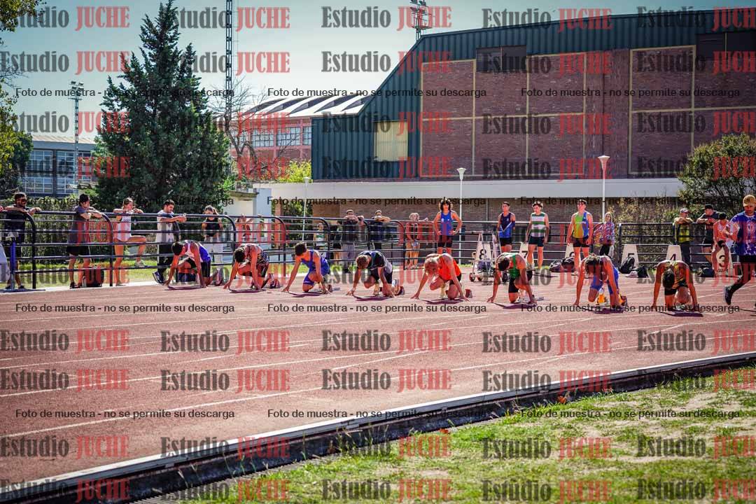 Fotos de los 100 m llanos de varones