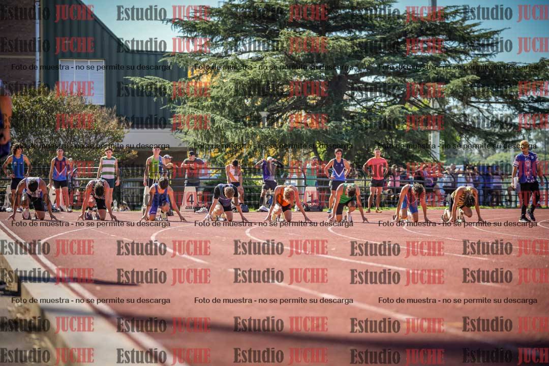 Fotos de los 100 m llanos de varones