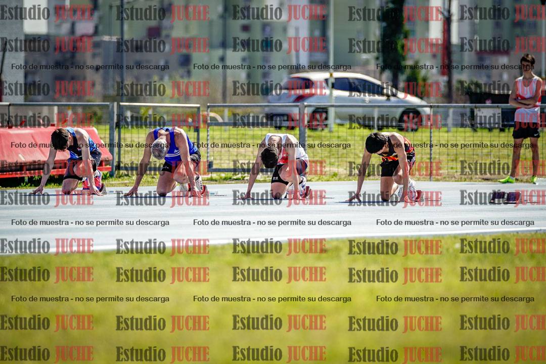 Fotos de los 100 m llanos de varones