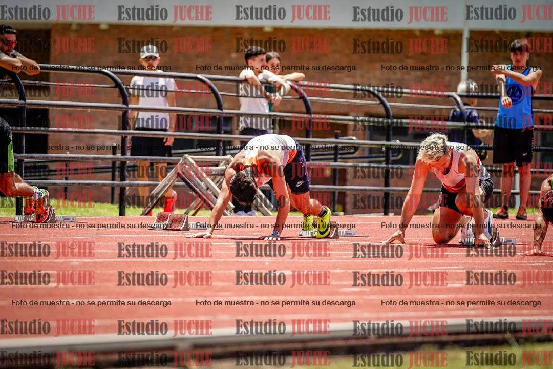 Fotos de los 100 m llanos de varones