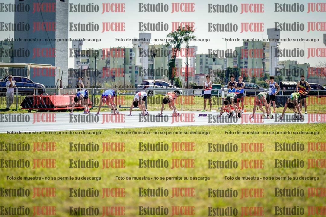Fotos de los 100 m llanos de varones