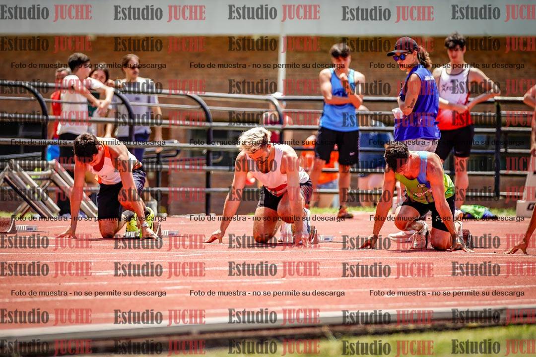 Fotos de los 100 m llanos de varones