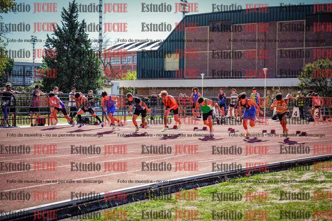 Fotos de los 100 m llanos de varones
