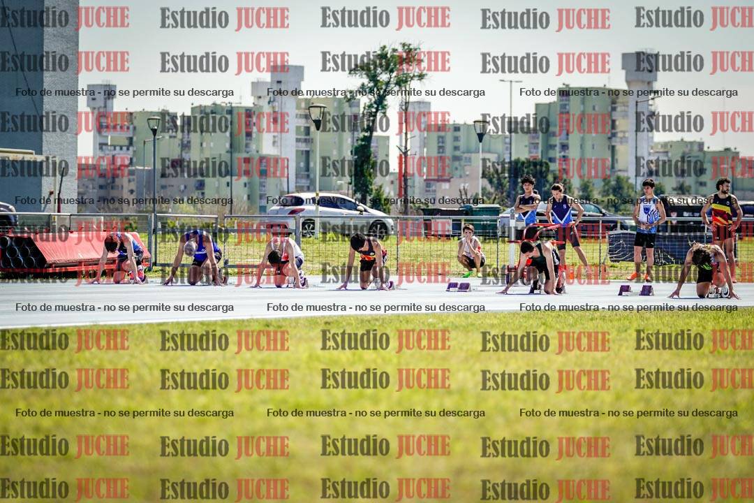 Fotos de los 100 m llanos de varones