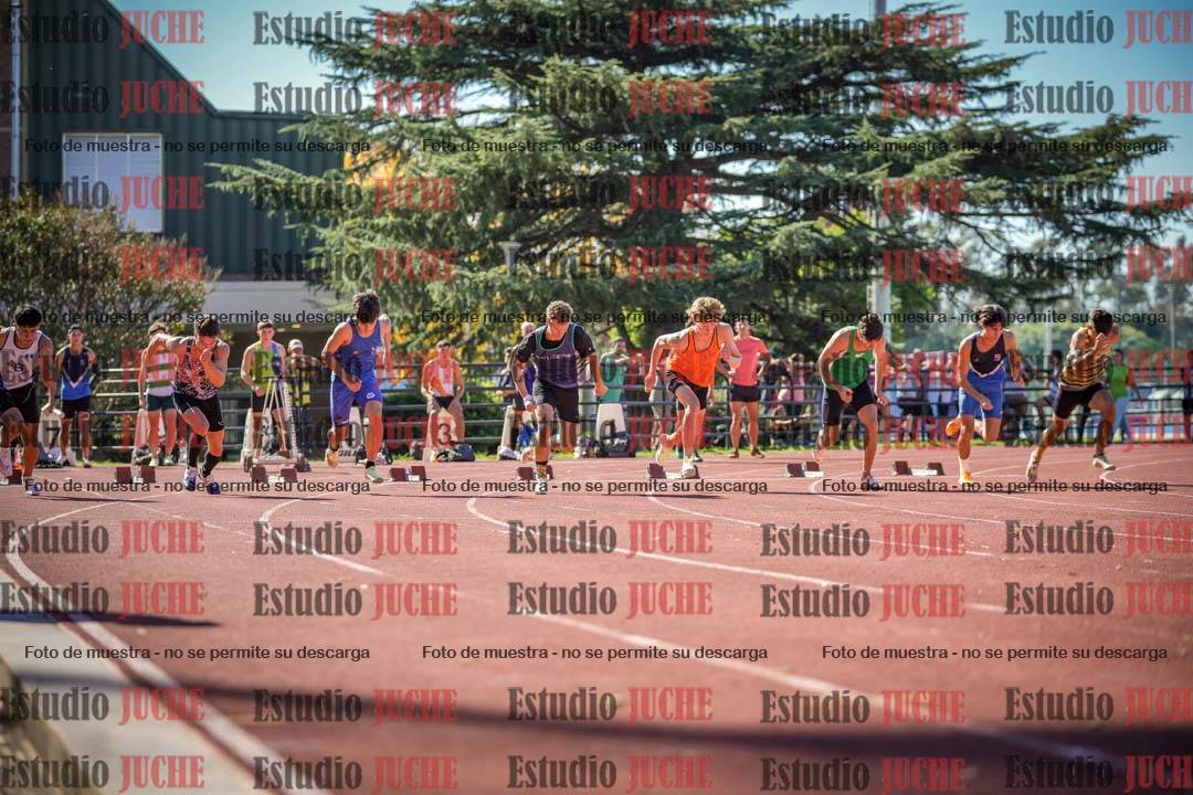 Fotos de los 100 m llanos de varones