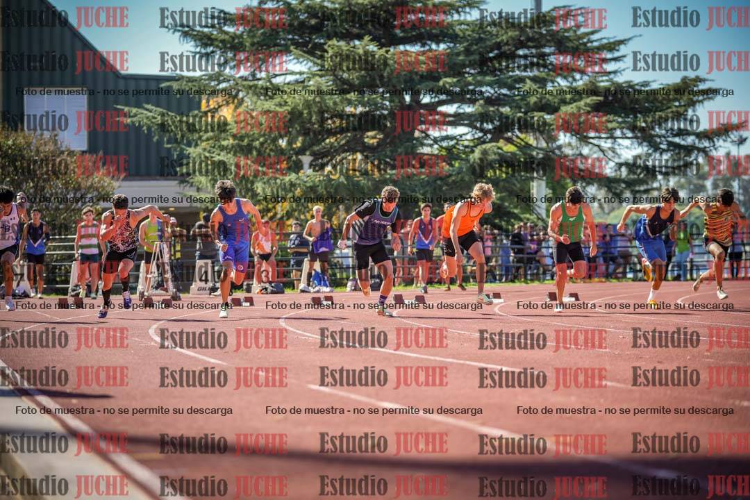 Fotos de los 100 m llanos de varones