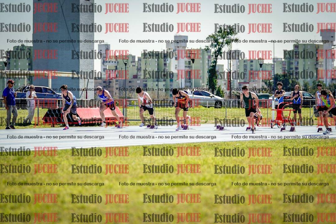 Fotos de los 100 m llanos de varones