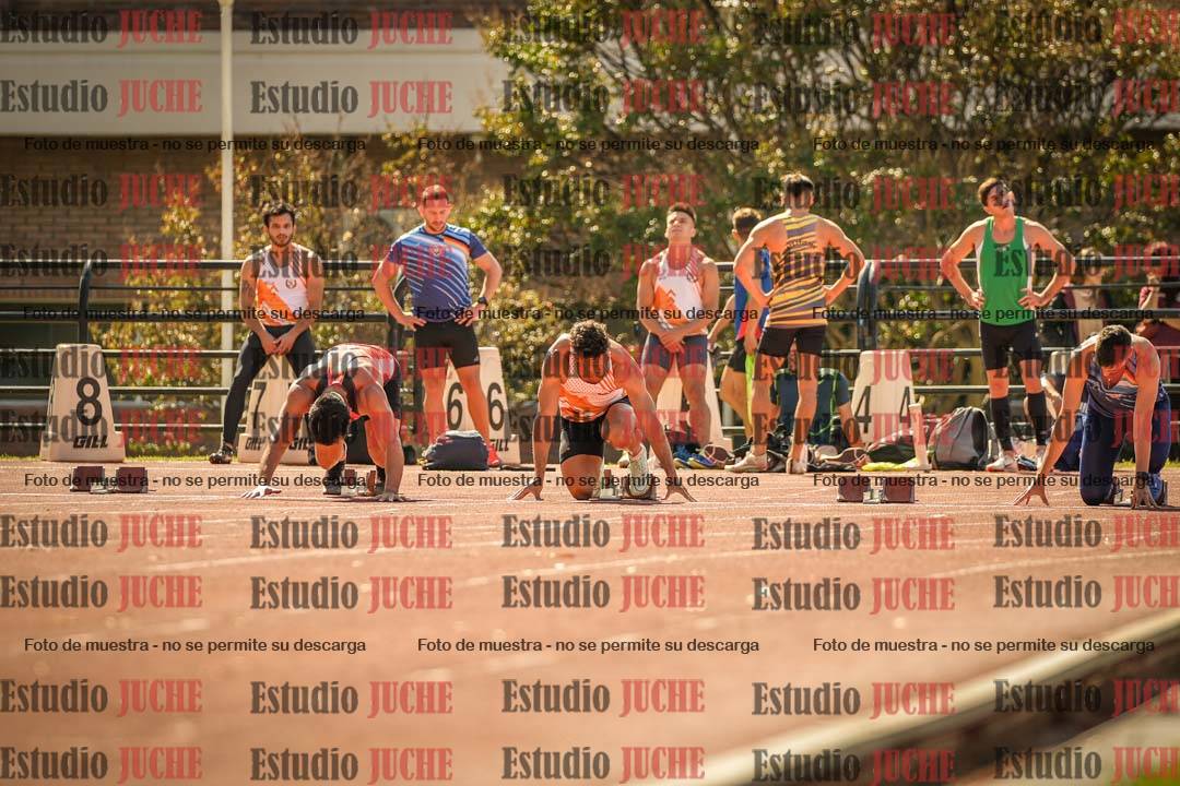 Fotos de los 100 m llanos de varones