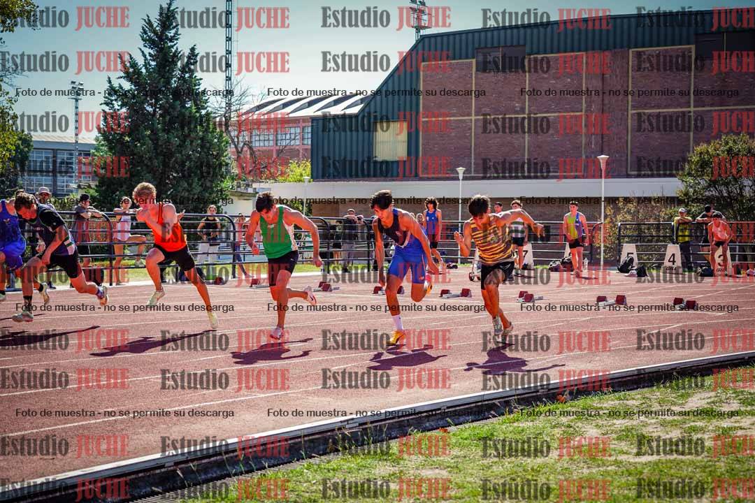 Fotos de los 100 m llanos de varones