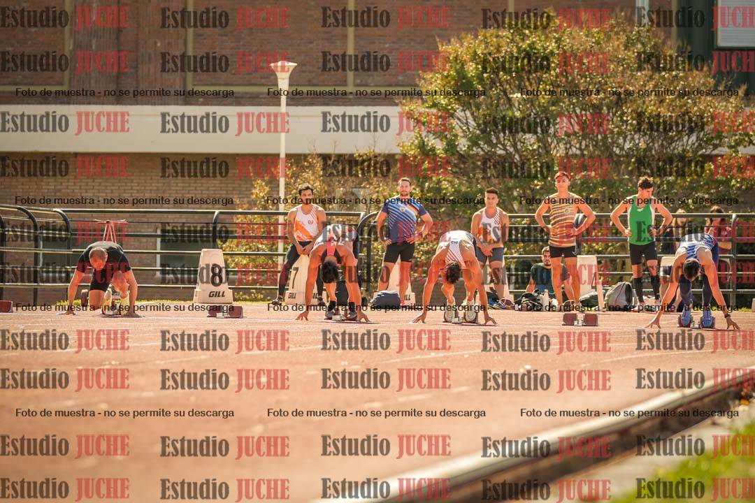 Fotos de los 100 m llanos de varones