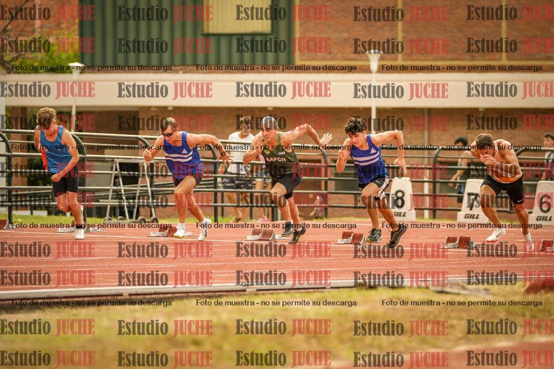 Fotos de los 100 m llanos de varones