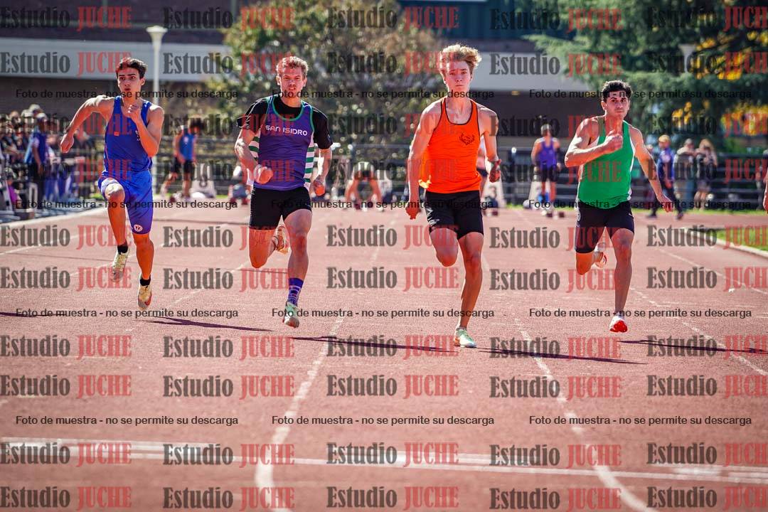 Fotos de los 100 m llanos de varones