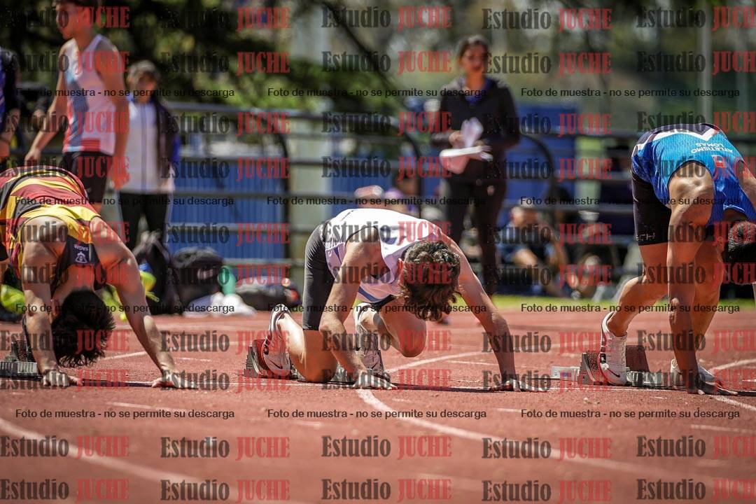 Fotos de los 100 m llanos de varones