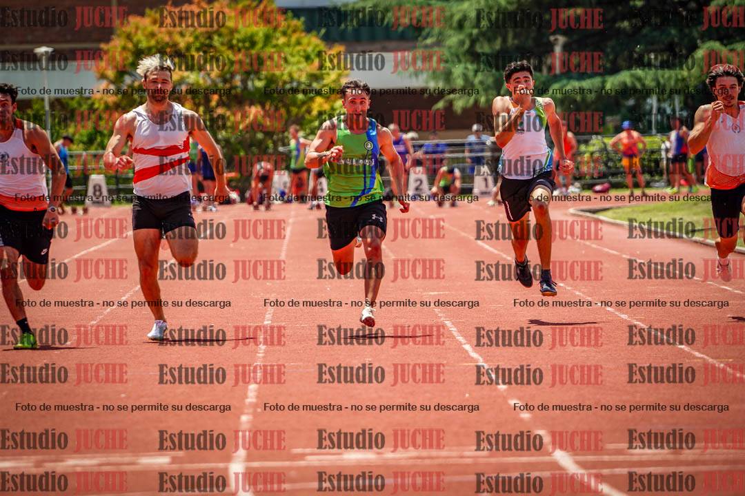 Fotos de los 100 m llanos de varones