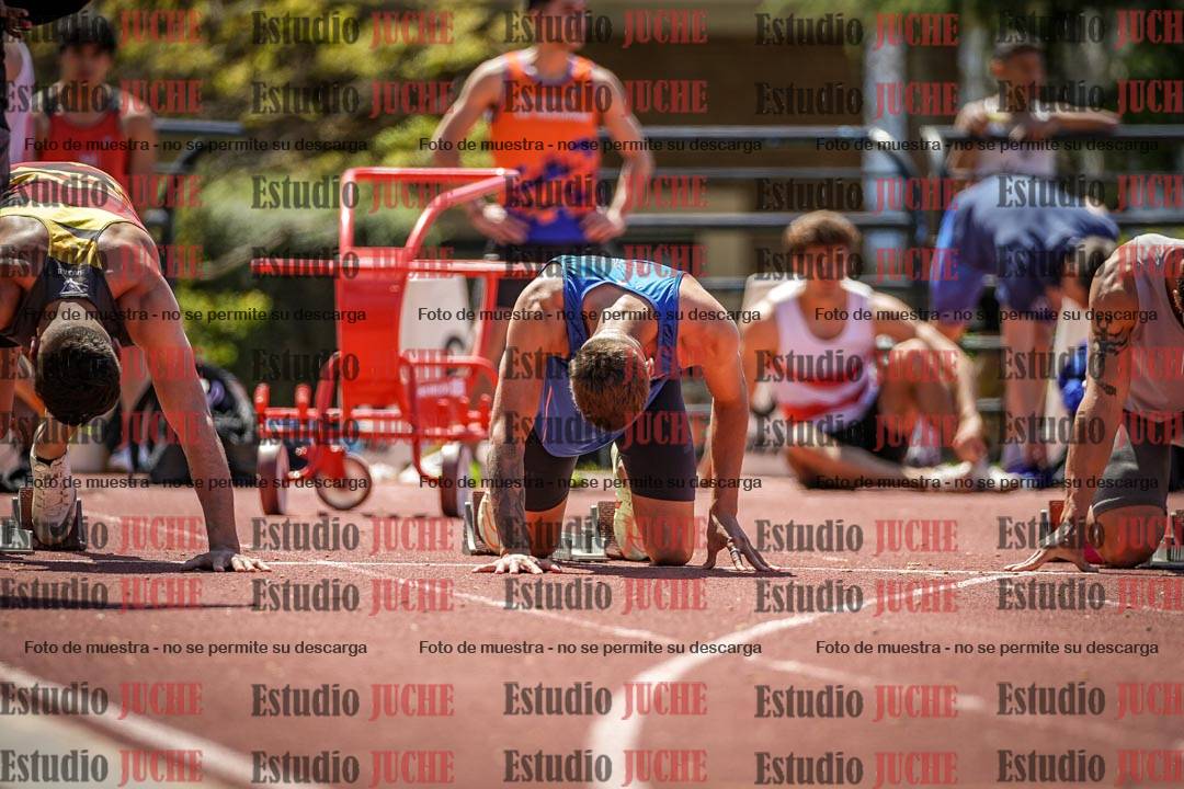 Fotos de los 100 m llanos de varones
