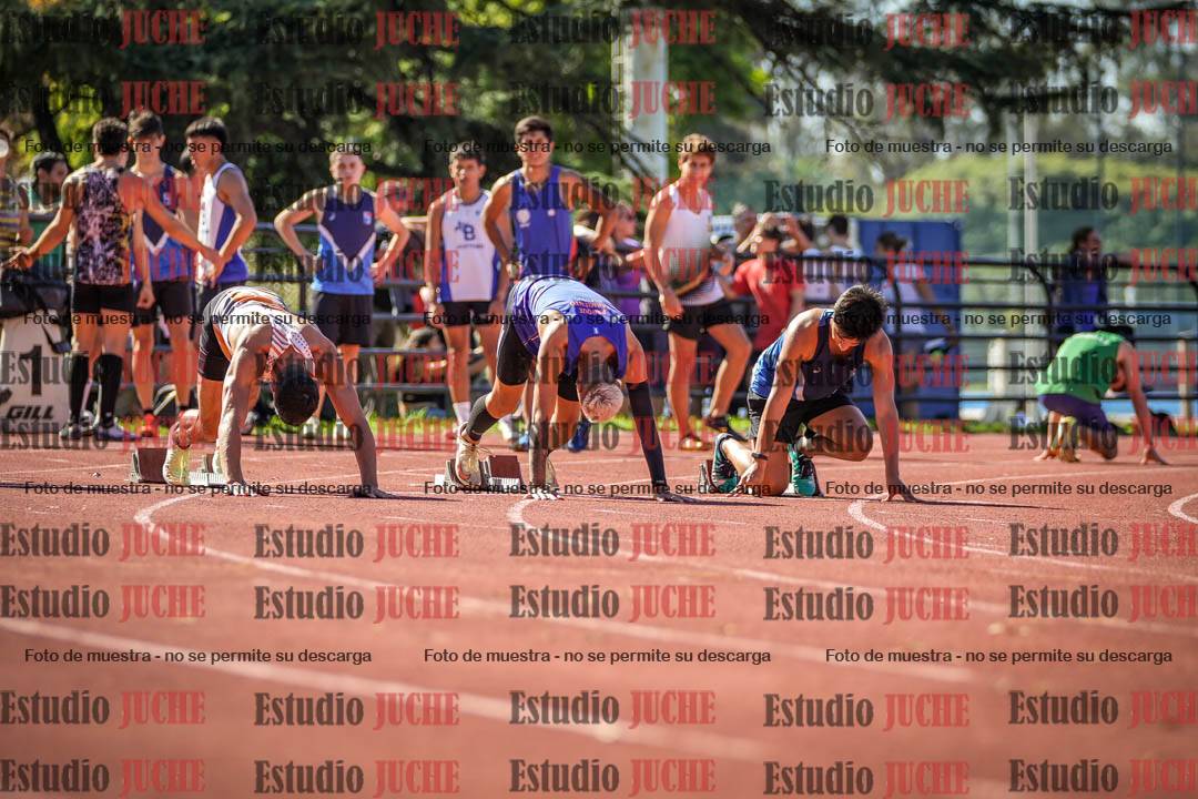 Fotos de los 100 m llanos de varones