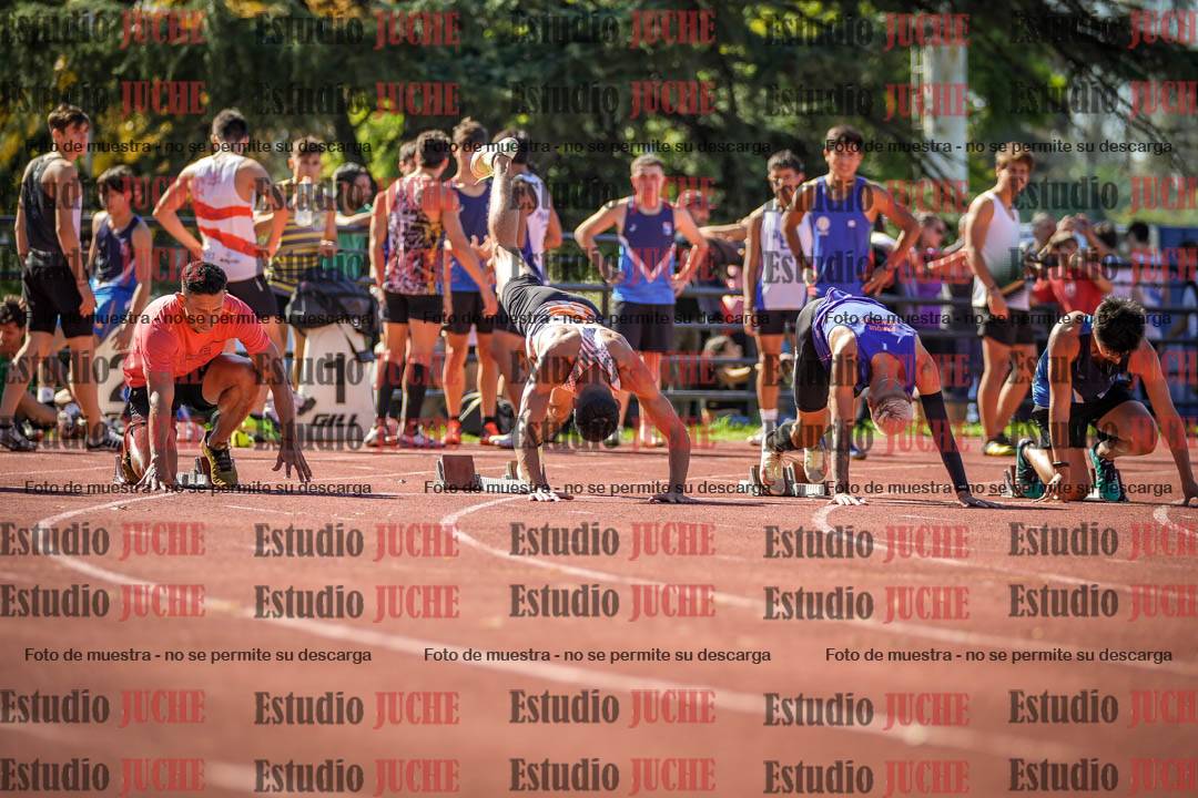 Fotos de los 100 m llanos de varones