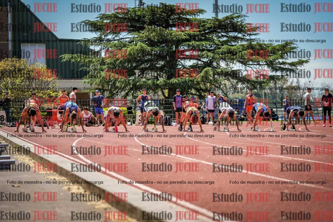 Fotos de los 100 m llanos de varones